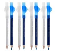 Terilamy 8 Pcs Tailors Chalk Pencils for Sewing, Blue & White Water Soluble Fabric Markers with Protective Caps, Washable Sewing Marking Pencil for Fabric, Leather, Embroidery, Quilting & DIY Crafts