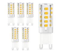Terilamy G9 LED Bulbs Warm White 3W 3000K, 430LM G9 Capsule Bulbs, Equivalent 30W Halogen Replacement, Non-Dimmable LED Light Bulbs for Chandelier Ceiling Wall Lights, 6 Pack