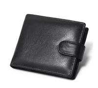 Terilamy Leather Wallets Mens, Wallets for Men UK Blocking Purse Slim Bifold Design with Multi Card Slots, Coin Pocket, ID Windows, and Zipper Pocket, Black Wallet for Men Work Business or Travel