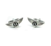Teri's Boutique High-end Car B Logo Motor Lover Men Wedding Holiday Party Cufflinks w/Gift Box, 1 W x 0.4 L (inches), no gemstone