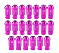 Terisass Wheel Lug Nuts 20Pcs Car Tire Screw Racing Wheel Aluminum Nut M12X1.5(Purple Blue Red Black Silver)(Purple)+m12x1.5 Purple+m12x1.5 Purple+ Purple Wheel Nuts