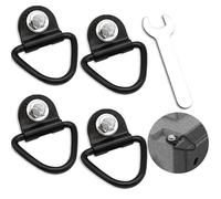Terixe 4 Pack Tie Down Kit for Ruffland Kennel - Tie Down D-Ring Kit, 1000lb Load Capacity, with Wrench - Easy Installation, Compatible with RuffLand Kennels - Ideal for Securing Your Crate in Vehicle