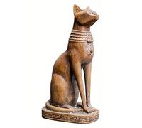 TerkCo 11.8" Egyptian Cat Statue Outdoor Decor,Resin Bastet Figurine, Ancient Egypt Inspired Garden Sculpture, Decorative Cat Statue for Home, Patio, Yard (Small)
