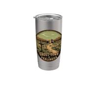 Terlingua Ghost and Town Vintage Art Design Stainless Steel Insulated Tumbler