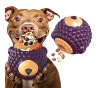 TERLOPBON Unbreakable Dog Toy for Power Chewers, Large Dog Interactive Feeder with Food Cups & Treat Food Slow Feeder - Anxiety Relief with Pupscile for Large Breeds (Purple)