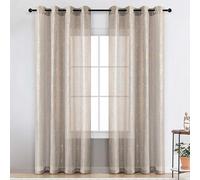 TERLTYEX Grey Gold Sheer Curtains 90 Inch Length, Metallic Gold Foil Spray Spots Shimmer Sheer Curtains for Bedroom, Grommet Privacy Sparkle Gold Sheer Curtains, 52 x 90 Inch, 2 Panels, Gold Grey