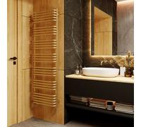 Terma Alex One Brass Effect Electric Flat Towel Warmer (W)500mm X (H)1580mm