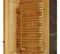 Terma Alex T-Rail Brass Effect Electric & Gas Flat Towel Warmer (W)500mm X (H)760mm