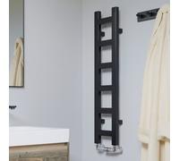 Terma Easy Black Electric & Gas Flat Towel Warmer (W)200mm X (H)960mm