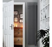 Terma Electric Radiator, Steel, Modern Grey, 1800h x 370w (mm) [0.8kw]