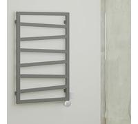 Terma Electric Towel Rail (Wifi), Zig Zag E, 835h x 500w(mm), 300 watts, Salt n Pepper Grey