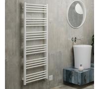 Terma Fiona Matt Soft White Oil-Filled Electric Towel Radiator Terma Sim Element (H) 1380mm X (W) 500mm