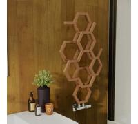 Terma Hex Bright Copper Hydronic Vertical Designer 845Btu Radiator, (W)486mm X (H)821mm