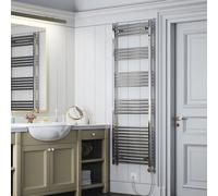 Terma Electric Towel Rail, Steel, Chrome, 1800h x 600w