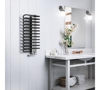 Terma Michelle Black Chrome Effect Electric & Gas Towel Warmer (W)400mm X (H)780mm