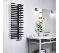 Terma Michelle Black Chrome Effect Hydronic Towel Warmer (W)500mm X (H)1200mm