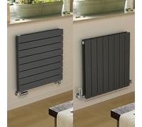 Terma Radiator (Cen./Heating), Steel, Metallic Grey, 600h x 588w (mm) Double Panel [2111 BTUs t50]