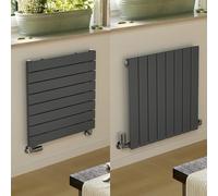 Terma Radiator (Cen./Heating), Steel, Metallic Grey, 600h x 588w (mm) Single Panel [1384 BTUs t50]