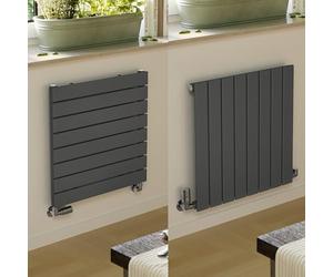 Terma Radiator (Cen./Heating), Steel, Metallic Grey, 600h x 588w (mm) Single Panel [1384 BTUs t50]