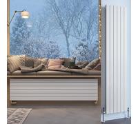 Terma Radiator (Cen./Heating), Steel, White RAL 9016, 1800h x 440w (mm) Single Panel [2667 BTUs t50]