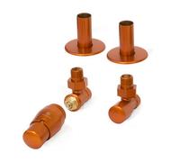 Terma Radiator Valves Royal Angled, Thermostatic Trv Set (Left Or Right Sided), With Pipe Masking Set, True Copper