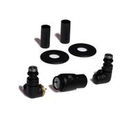 Terma Radiator Valves Vision, 3-Axis (Corner) Trvs Set, Left Sided, With Pipe Masking, Heban Black