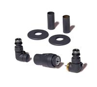 Terma Radiator Valves Vision, 3-Axis (Corner) Trvs Set, Right Sided, With Pipe Masking, Modern Grey