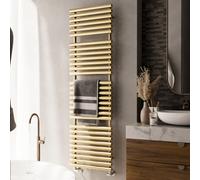 Terma Rolo Brass Effect Electric & Gas Flat Towel Warmer (W)520mm X (H)1800mm