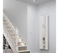 Terma Rolo Mirror Wgrom180059 K916Uc01 White Vertical Designer 2854Btu Radiator, (W)590mm X (H)1800mm