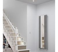 Terma Rolo Mirror Wgrom180059 Ksppuc01 Salt N Pepper Vertical Designer 2854Btu Radiator, (W)590mm X (H)1800mm