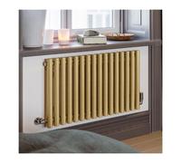 Terma Rolo Room Brass Hydronic Horizontal Designer 2015Btu Radiator, (W)865mm X (H)500mm