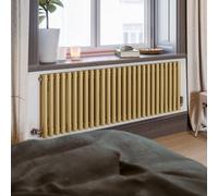 Terma Rolo Room Brass Hydronic Horizontal Designer 3399Btu Radiator, (W)1470mm X (H)500mm