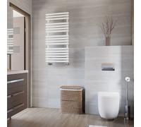 Terma Rolo White Electric & Gas Towel Warmer (W)520mm X (H)1085mm