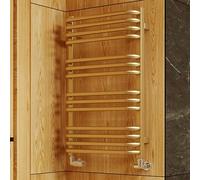 Terma Towel Rail (Cen./Heating), Steel, Brass, 760h x 500w [1405 BTUs t50]