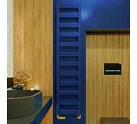 Terma Towel Rail (Cen./Heating), Steel, Denim Blue, 1390h x 300w [1215 BTUs t50]