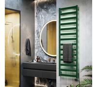 Terma Vivo Matt Green Oil-Filled 2046Btu Electric Towel Radiator (H) 1630mm X (W) 500mm