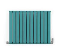 Terma Warp Room Teal Hydronic Horizontal Designer 2960Btu Radiator, (W)785mm X (H)630mm