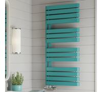 Terma Warp S T-Rail Teal Electric & Gas Flat Towel Warmer (W)500mm X (H)1110mm
