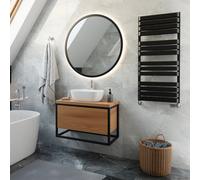 Terma Warp T Bold Black Hydronic Flat Towel Warmer (W)500mm X (H)1110mm