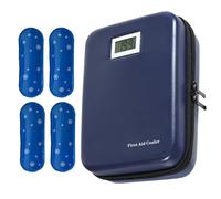 térmica aislante - Bolsas portátiles para almacenamiento en frío de EVA 21x16x6cm | Pantalla de temperatura de médica con 4 bolsas de hielo, 9-12 horas de enfriamiento | Enfriador de medic