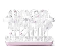 Termichy Baby Bottle Drying Rack, Baby Bottle Rack with Large Capacity for Bottles, Dry Rack with Removable Water Tray (Pink)
