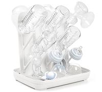 Termichy Baby Bottle Drying Rack: Large Vertical Bottle Dryer Rack Holder - Space Saving Standing Drying Rack for Baby Bottles and Pump Part Cleaning (White)