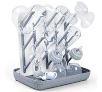 Termichy Baby Bottle Drying Rack: Large Vertical Dryer Holder - Space Saving Standing For Bottles And Pump Part Cleaning (Gray)