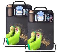 Termichy Car Organizer, Car Seat Protectors, Baby/Kids Digging Mat, Waterproof Seat Protectors with Multiple Pockets for Storage and