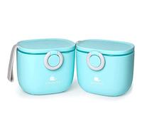 Termichy Milk Powder Dispenser, 250g Formula Dispenser, Airtight Milk Powder Container for Travel Feeding with Leveler and Spoon (Blue,2 Pack)