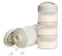 Termichy Milk Powder Dispenser Pot: Stackable Baby Formula Powder Pots | Separate Portioning Compartments - Mess-Free Individual Spout for No-Spill Pouring - for Home Outings & Night Feeds