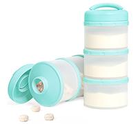 Termichy Stackable Formula Dispenser Portable Milk Powder Container, 2 Pack, Mint