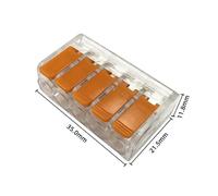 Terminal 6mm2 Transparent Mini Connector Replacement Tape Universal Compact Home Wiring(KV615T,10PCS)