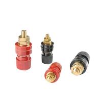 Terminal Binding Post 2pcs/1pc 6MM 8MM Full Copper Posts Brass Terminal Blocks Power Supply Terminals M6 M8 Welding Machine Inverter Post Connector(M8 555 Red,2 Pieces)