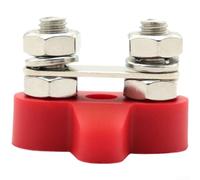 Terminal Block For Solar Powered Vehicles And Boats With M6 M8 Studs And Copper Plate For Efficient Power Distribution(Red-M8)